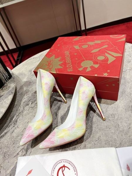 Christian Louboutin Para Kate Bombas de 120 mm de Textura de Cuero Multicolor