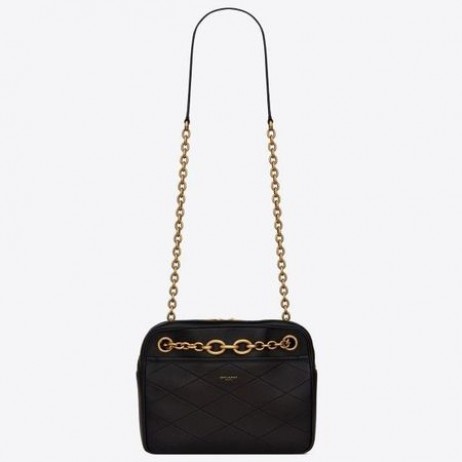 Saint Laurent Le Maillon Pequeña Bolsa De La Cadena De Negro De Piel De Cordero Saint Laurent Bolsas