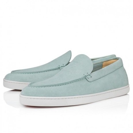 Christian Louboutin Varsiboat Barco Zapatos De Cuero De Becerro Iceberg Zapatos De Christian Louboutin