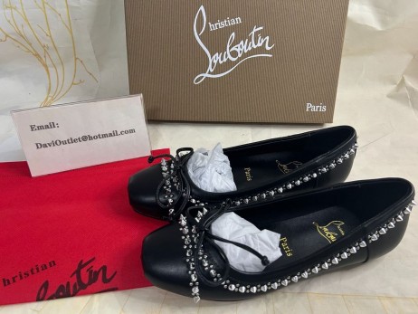 Christian Louboutin Mamadrague Picos De Bailarinas Negro Zapatos De Christian Louboutin