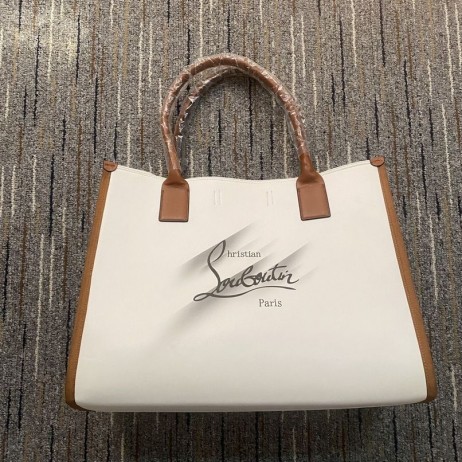 Christian Louboutin Nastroloubi EW Bolso de mano Beige Christian Louboutin