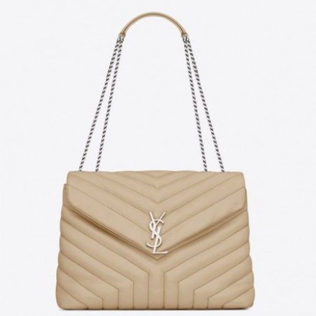 Saint Laurent Loulou Medio De La Bolsa De Polvo De Matelasse De Cuero Saint Laurent Bolsas