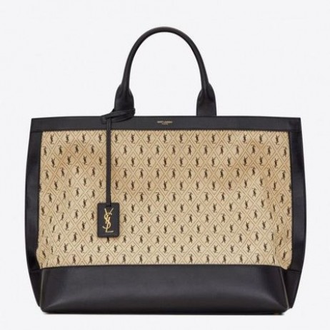 Saint Laurent Monograma Todo Cabas De Asas De La Lona De Saint Laurent Bolsas