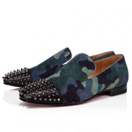 Christian Louboutin Holgazanes Spooky Multi/dk Pistola de Becerro