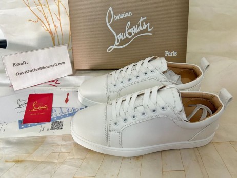 Christian Louboutin Louis Junior De Becerro Blanco