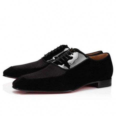 Christian Louboutin Oxford Lafitte Plana De Becerro Negro