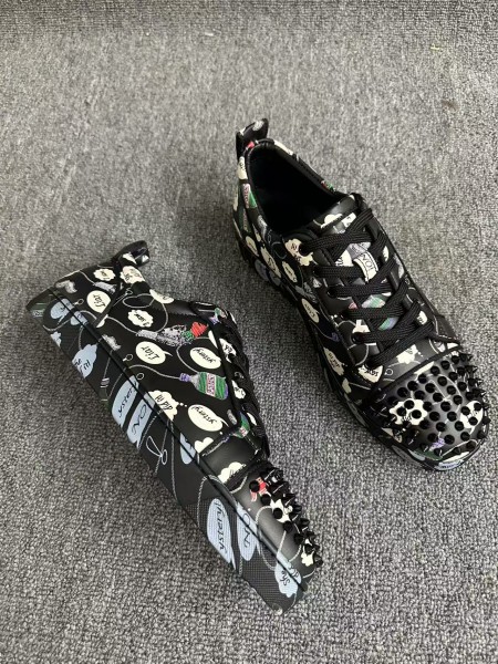 Christian Louboutin Louis Junior Spikes Sneakers Weapons Calfskin Multicolor