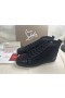 Christian Louboutin Louis Zapatillas De Deporte De Cuero De Becerro Y De Jacquard Negro