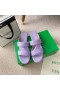 Bottega Veneta De La Banda De Diapositivas De Lavanda Piel De Cordero Bottega Veneta Zapatos