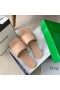 Bottega Veneta De Goma Lido Diapositivas Melocotón De Piel De Cordero Bottega Veneta Zapatos