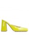 Bottega Veneta De La Torre Mulas Amarillo De Patentes De Piel De Becerro Bottega Veneta Zapatos