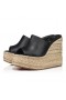 Christian Louboutin Ariella Zeppa 130 Mm Alpargatas De Piel De Becerro Negro Zapatos De Christian Louboutin