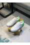 Christian Louboutin Divertido Louis Junior Picos De Zapatillas De Deporte Blanco Verde Fluo