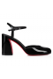 Christian Louboutin Jane Bomba de 55mm de Patentes de Cuero de Becerro Negro