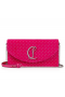 Christian Louboutin Loubi54 Crossbody Embrague Velluto Strass Cuero De Gamuza De Color Rosa