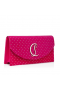 Christian Louboutin Loubi54 Crossbody Embrague Velluto Strass Cuero De Gamuza De Color Rosa