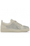 Christian Louboutin Louis Junior Strass Zapatillas De Deporte De Cuero De Becerro De Color Beige