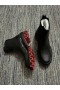 Christian Louboutin Marchacroche Duna Hombres Botas De Tobillo De Cuero De Becerro Negro