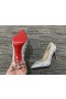 Christian Louboutin Pigalle Spikes Bombas de 100 mm de Strass Plata