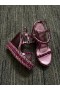 Christian Louboutin Pyraclou 110 mm Cuñas de Cuero Iridiscente, Rosa, Púrpura