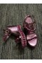 Christian Louboutin Pyraclou 110 mm Cuñas de Cuero Iridiscente, Rosa, Púrpura