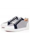 Christian Louboutin Rantulow Zapatillas De Deporte De La Pantorrilla De Algodón Y Veau Velours De La Marina