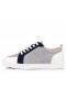 Christian Louboutin Rantulow Zapatillas De Deporte De La Pantorrilla De Algodón Y Veau Velours De La Marina