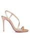 Christian Louboutin Rosalie 100 Mm Sandalias de Cuero Iridiscente de color Beige Zapatos CL