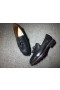 Christian Louboutin Rossini Pico De La Borla Adornado Mocasines De Cuero Negro