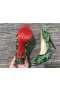 Christian Louboutin Para Kate Bombas 120mm Cuero de Patente de Malaquita