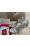 Christian Louboutin Para Mí 105 mm Sandalias de Cuero de los Picos de Plata CL Zapatillas