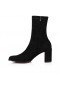 Christian Louboutin Stretchadoxa 70 Mm Bajo Las Botas Se Extendía Veau Velours Negro Zapatos De Christian Louboutin