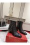 Christian Louboutin Con Mi Guitarra de Tobillo Botas de 65mm de Cocodrilo en Relieve con Tacos de Cuero Negro