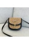 Saint Laurent Kaia Pequeña Bolsa De Rafia De Cuero Saint Laurent Bolsas