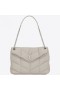 Saint Laurent Loulou Globo Pequeño Bolso Blanco De Piel De Cordero Saint Laurent Bolsas