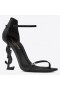 Saint Laurent Opyum 110mm Sandalias Negro Palent de Cuero Saint Laurent Zapatos