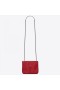 Saint Laurent WOC Niki de la Cadena de Cartera Roja de Cuero Arrugado