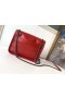 Saint Laurent WOC Niki de la Cadena de Cartera Roja de Cuero Arrugado