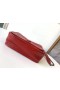 Saint Laurent WOC Niki de la Cadena de Cartera Roja de Cuero Arrugado
