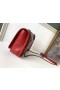 Saint Laurent WOC Niki de la Cadena de Cartera Roja de Cuero Arrugado