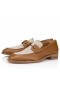 Christian Louboutin Chambelimoc Mocasines Encerado Cuero De Becerro Terra