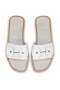 Christian Louboutin Chambelimule Hombres Mulas De Cuero De Becerro Bianco