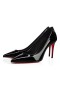 Christian Louboutin Deportivo Kate 85 mm Bomba de Patentes de Cuero Negro