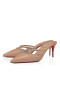 Christian Louboutin Tatoosh Picos de Mula de la Bomba de 70 mm de Cuero de Cabrito Blush