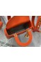 Dior 20CM Bolso Lady Dior Naranja Cannage de piel de cordero