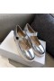 Dior D-Muñeca De La Bomba De Plata Brillante Piel De Becerro