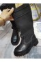 Dior D-Mayor De Las Mujeres De Tobillo De Arranque De Tela Negro De Piel De Becerro