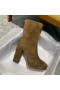 Dior D-Lugar de Gamuza Botas de Carmelo 100mm