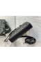 Dior Lady D-Alegría Bolsa Negra Cannage De Piel De Becerro De Diamante Motivo