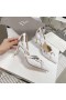 Dior Logo de la Esclavitud de las Correas de las Bombas de 85 mm, Blanco